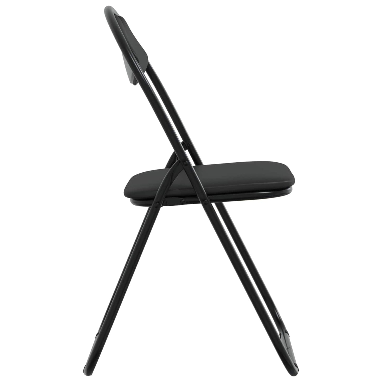 Sammenklappelig stol 2 pcs Sort 48 x 43,5 x 81 cm Faux læder