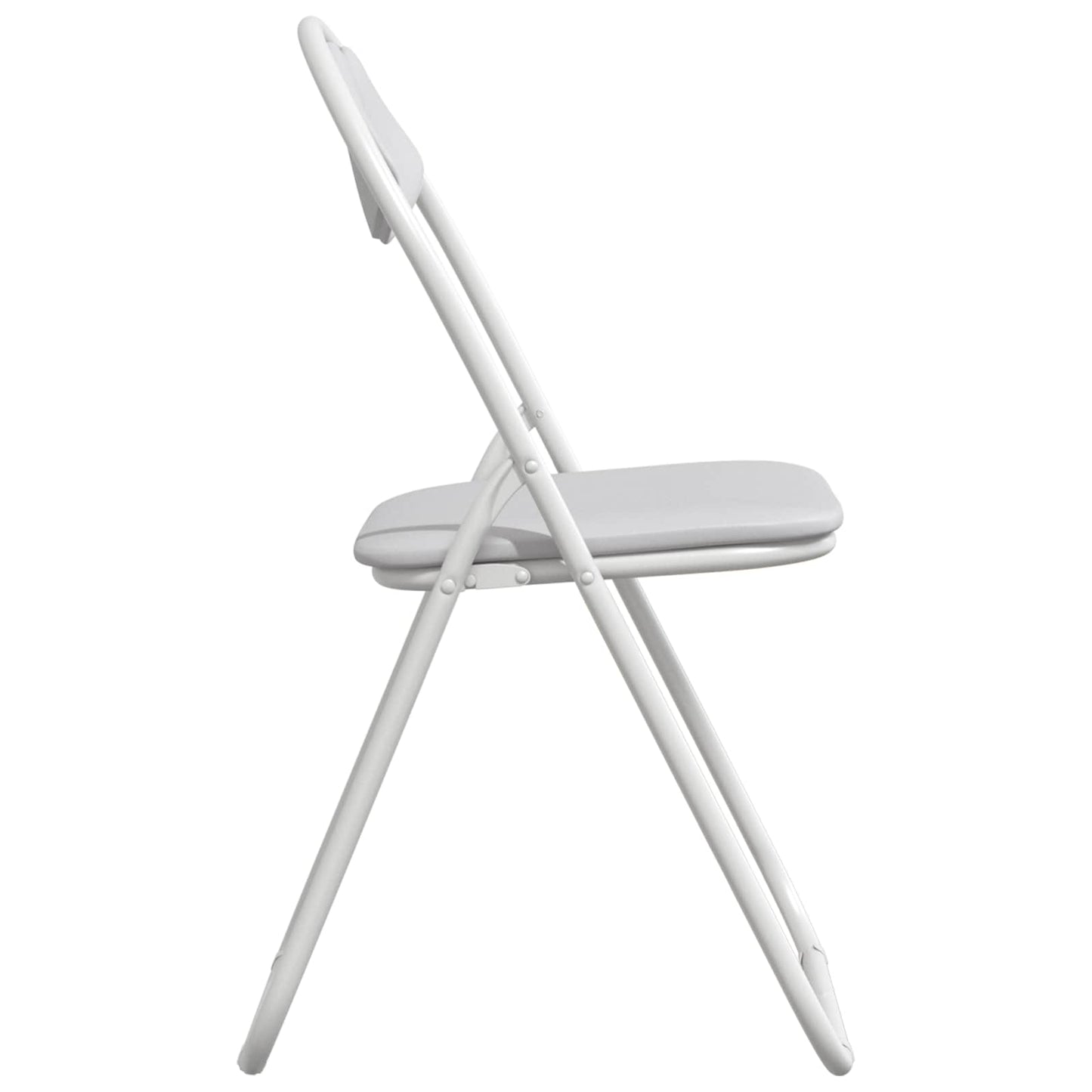 Sammenklappelig stol 8 pcs Hvid 48 x 43,5 x 81 cm Faux læder