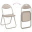 Sammenklappelig stol 8 pcs Sandfarvet 48 x 43,5 x 81 cm