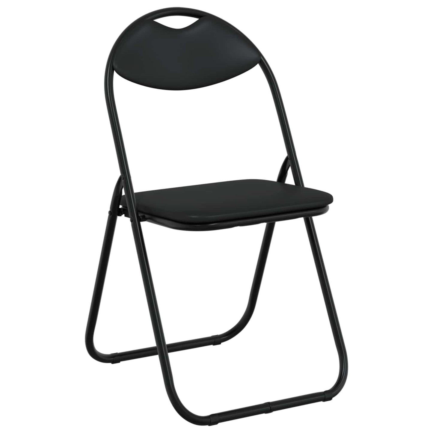 Sammenklappelig stol 8 pcs Sort 48 x 43,5 x 81 cm Faux læder