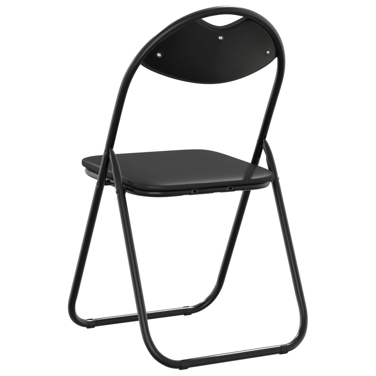 Sammenklappelig stol 8 pcs Sort 48 x 43,5 x 81 cm Faux læder