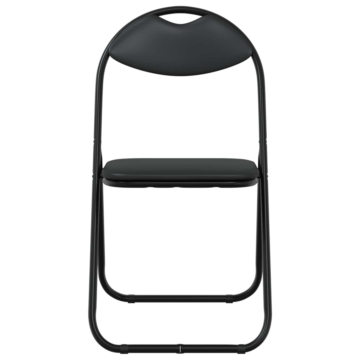 Sammenklappelig stol 8 pcs Sort 48 x 43,5 x 81 cm Faux læder