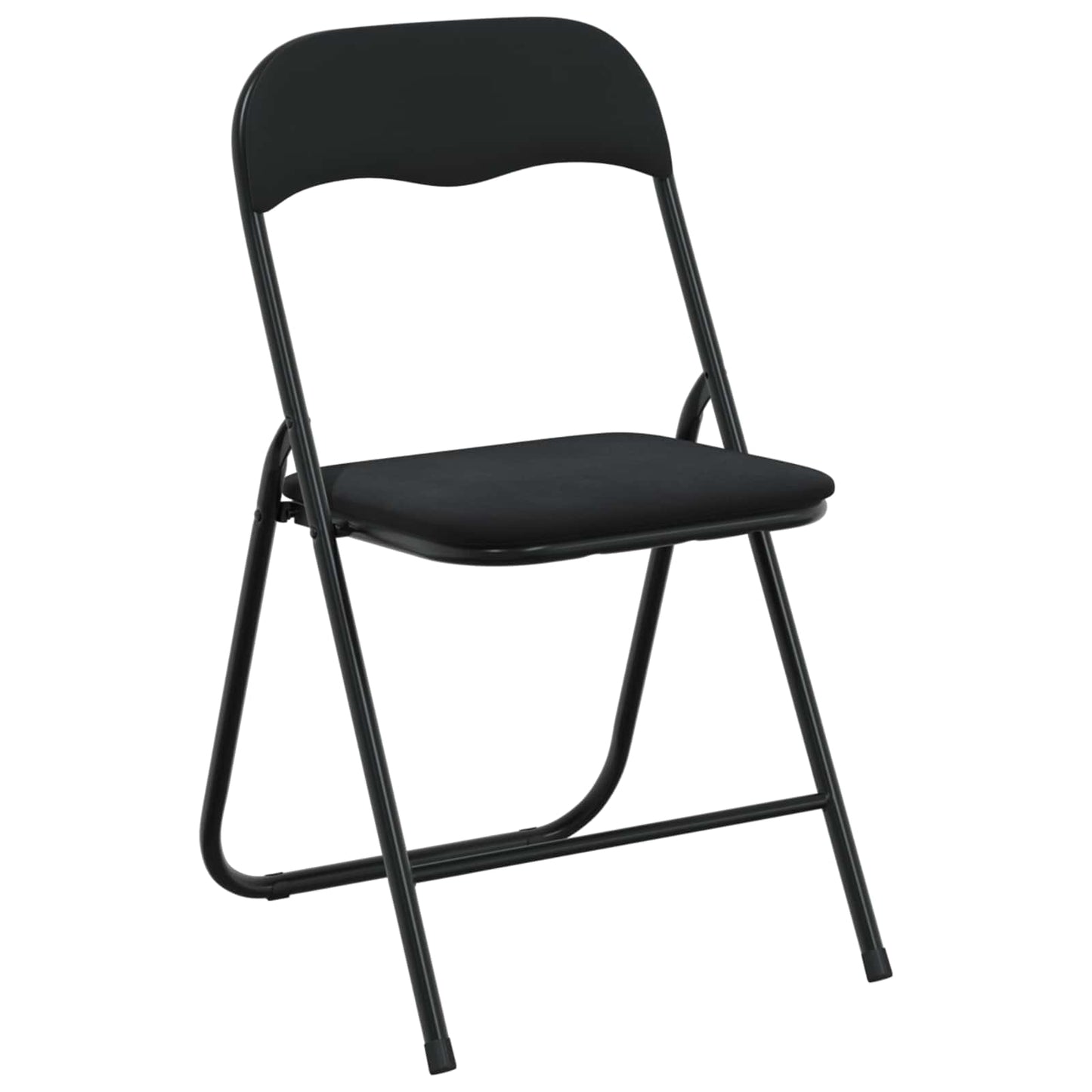 Sammenklappelig stol 8 pcs Sort 48 x 44 x 78 cm Fløjl