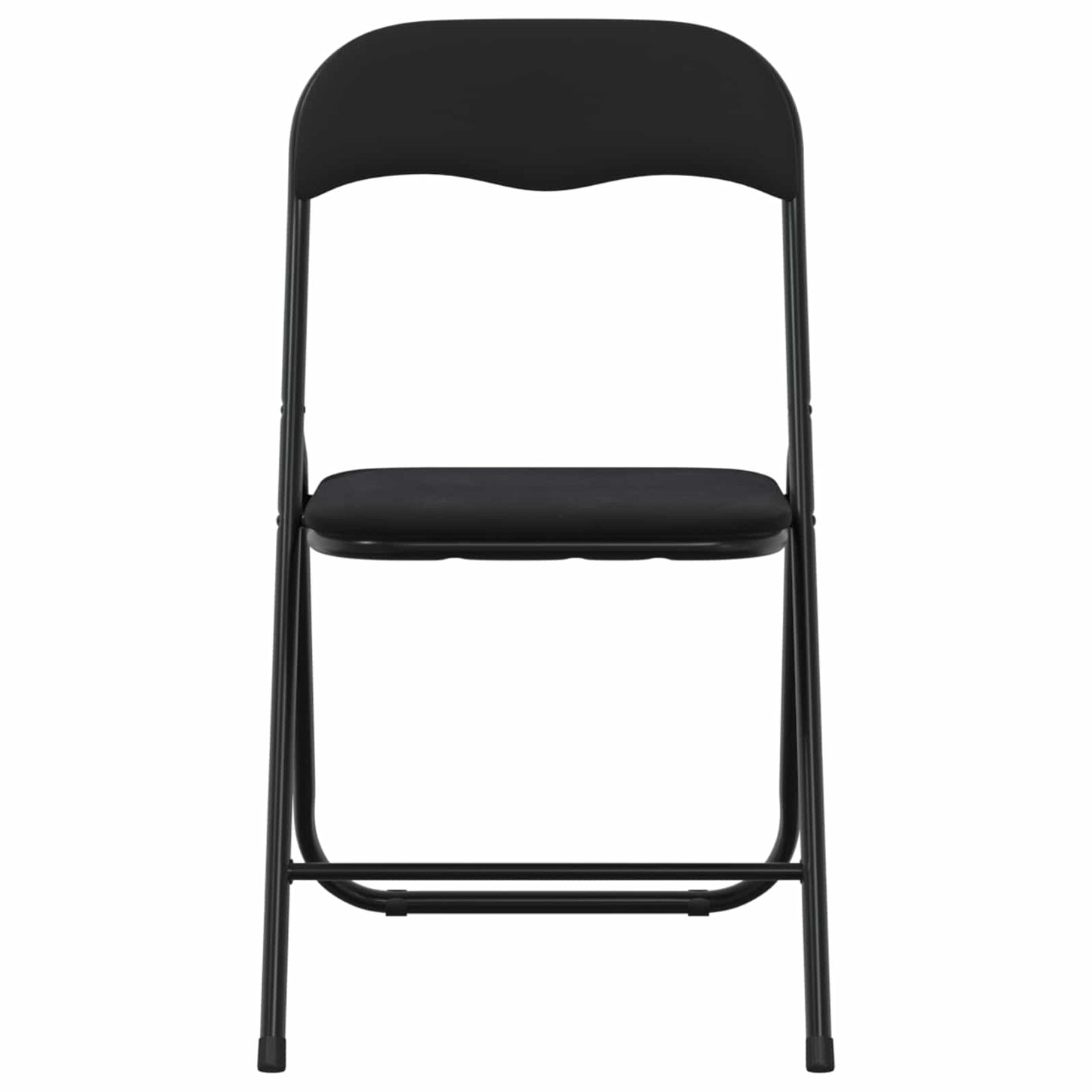 Sammenklappelig stol 8 pcs Sort 48 x 44 x 78 cm Fløjl