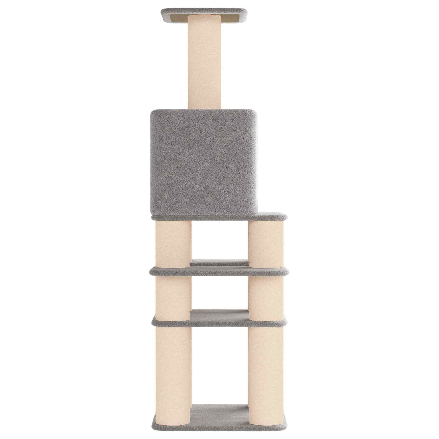 Kattetræ med sisal klatreposter Lysegrå 180 cm