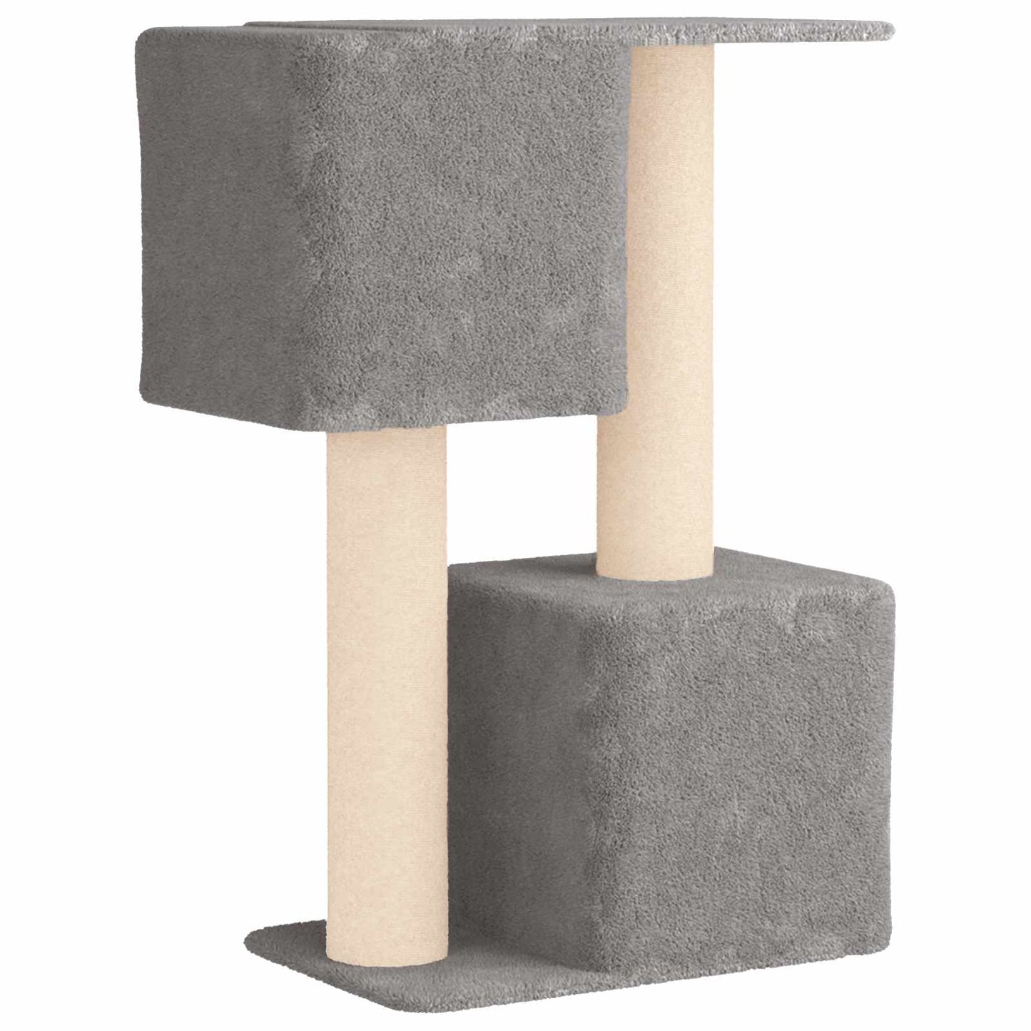 Kattetræ med sisal klatreposter Lysegrå 114 cm