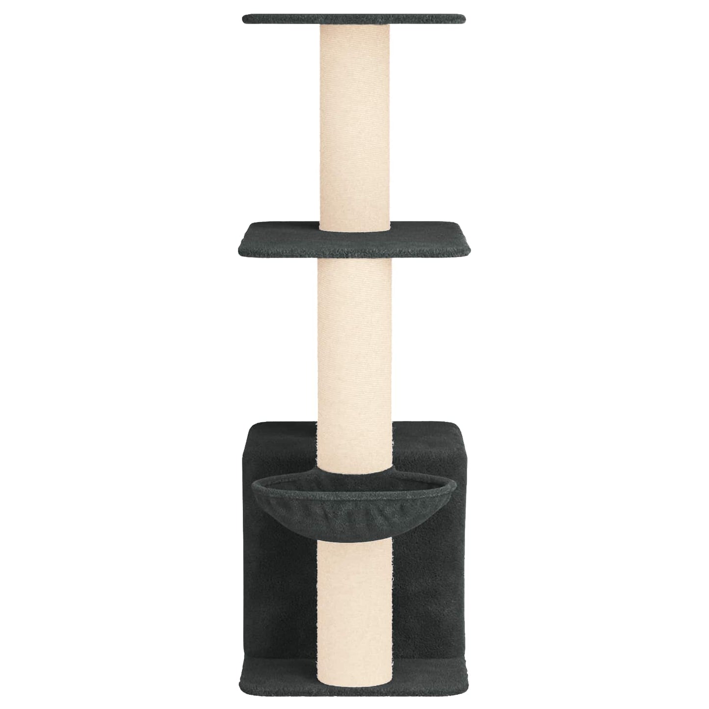 Kattetræ med sisal klatreposter Mørkegrå 133 cm