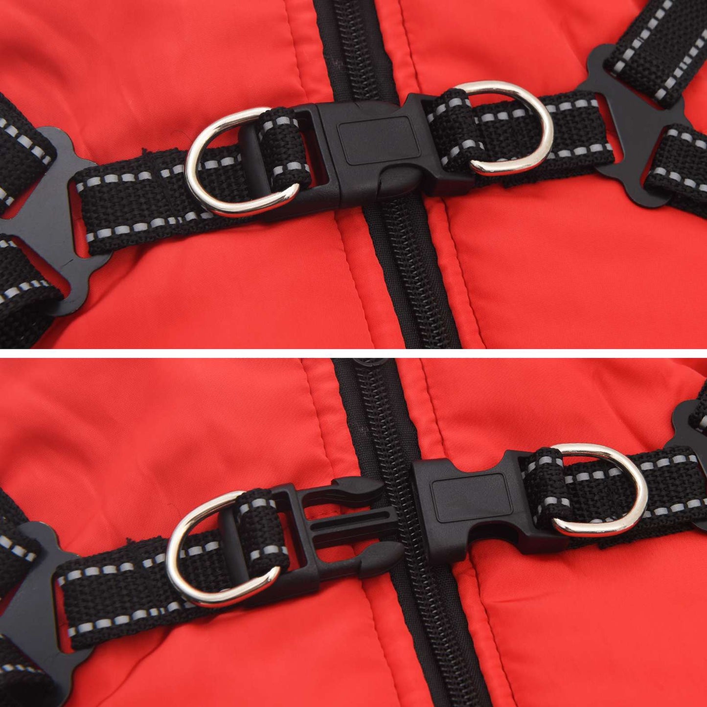 Hundejakke Rød L24 Fleece og polyester