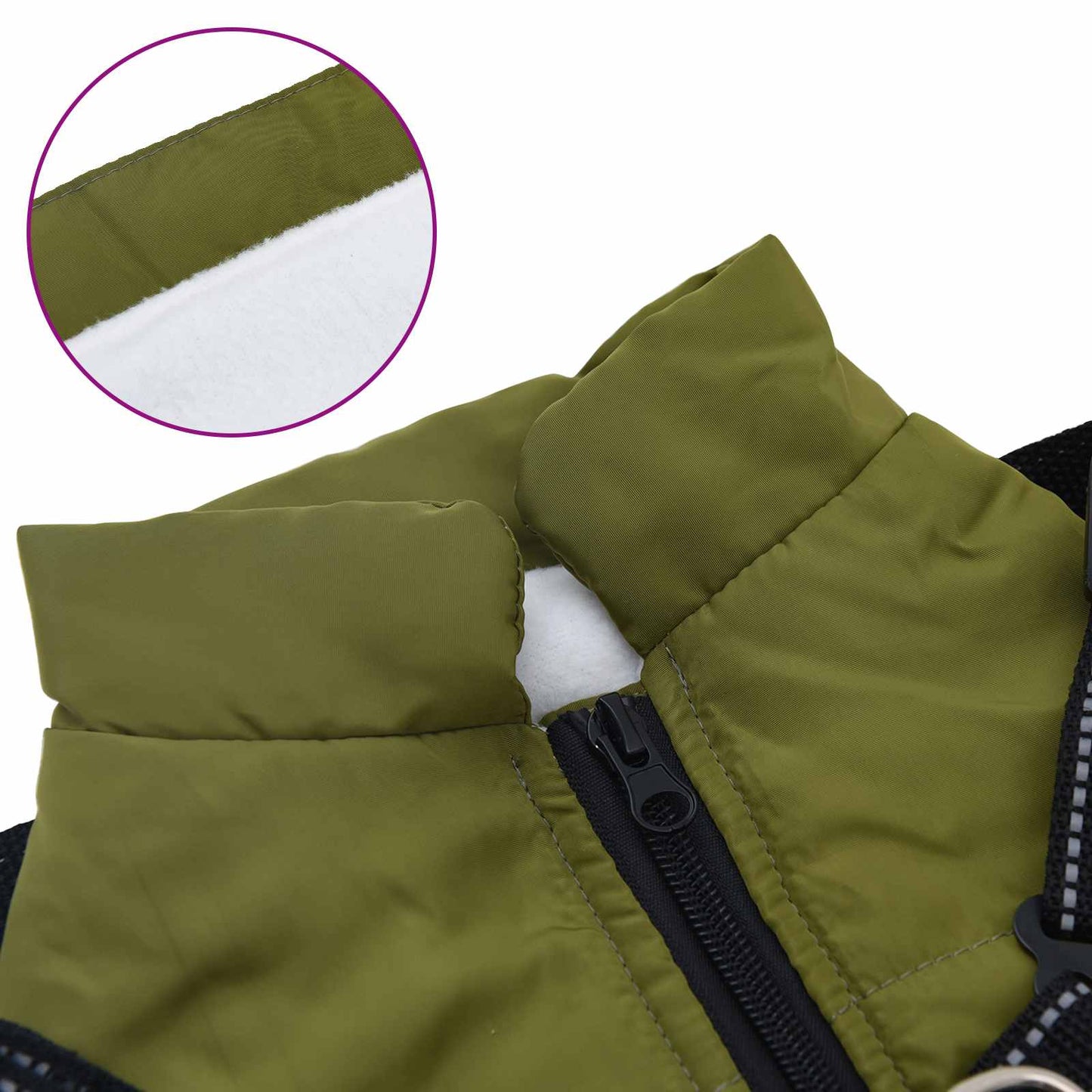 Hundejakke Army Grøn L24 Fleece og polyester