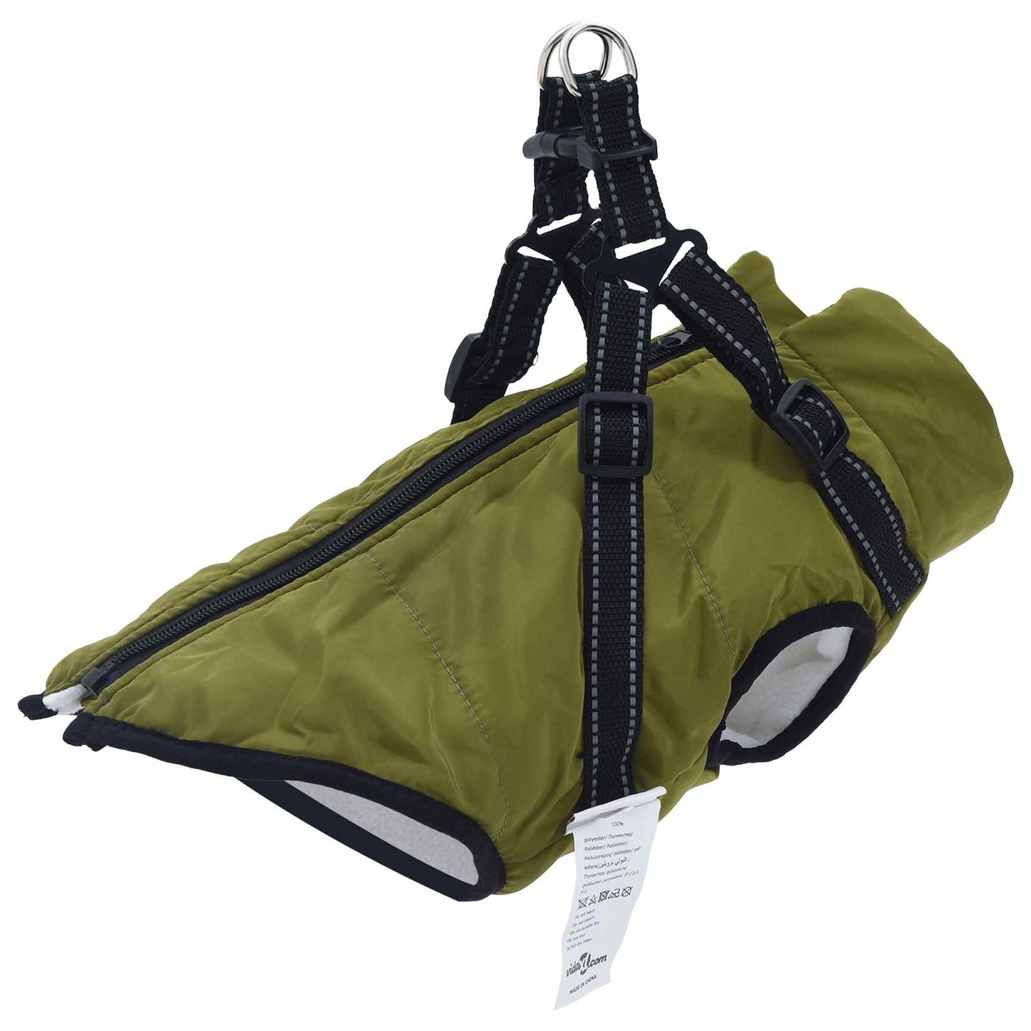 Hundejakke Army Grøn L24 Fleece og polyester