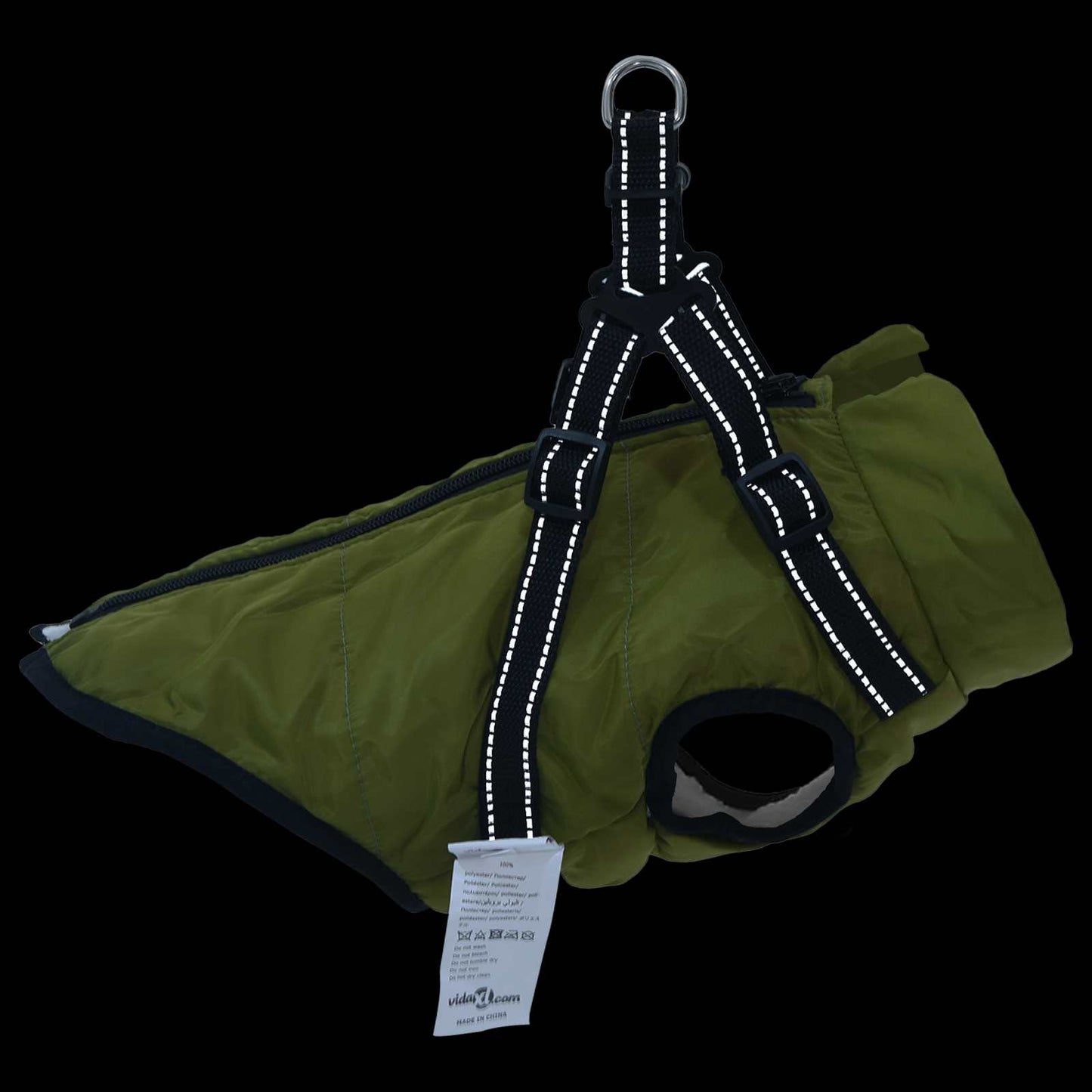 Hundejakke Army Grøn L28 Fleece og polyester