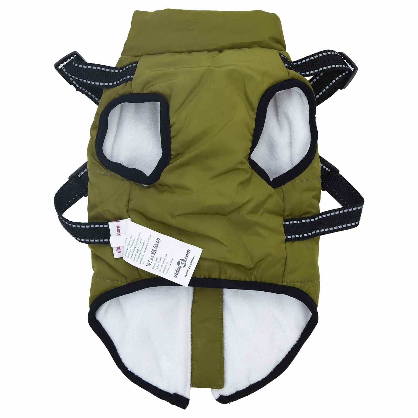Hundejakke Army Grøn L32 Fleece og polyester