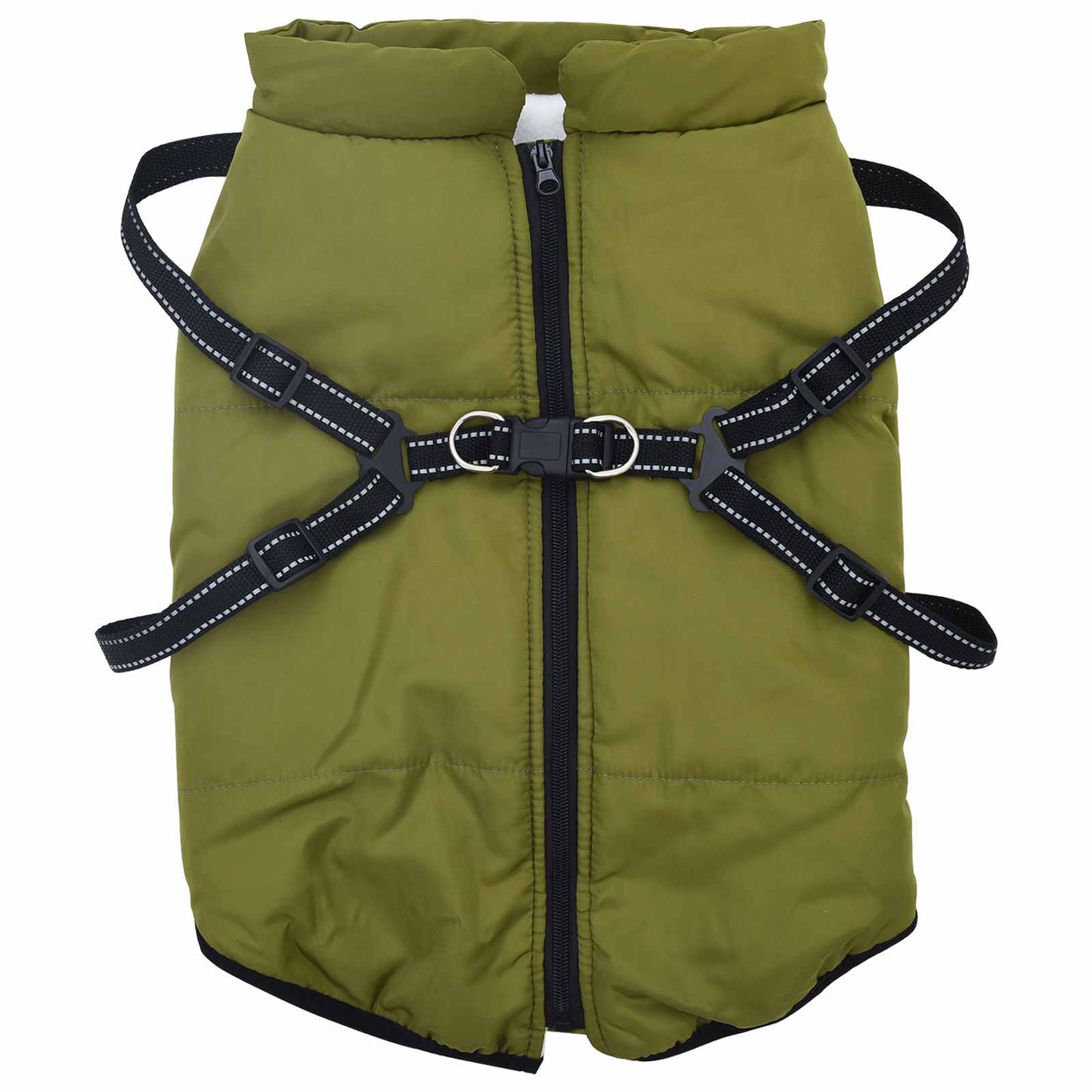 Hundejakke Army Grøn L44 Fleece og polyester
