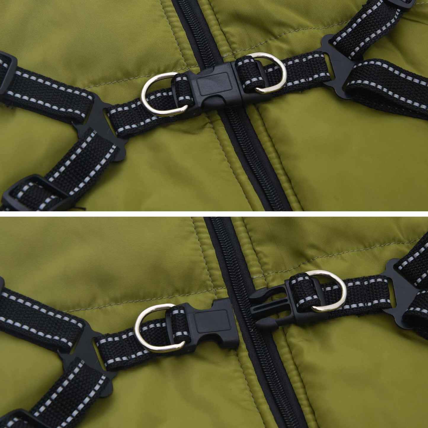 Hundejakke Army Grøn L48 Fleece og polyester
