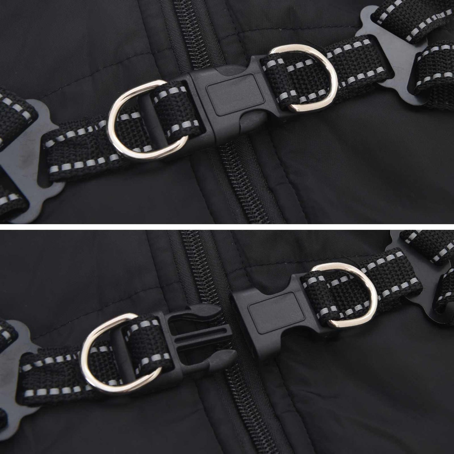 Hundejakke Sort L28 Fleece og polyester