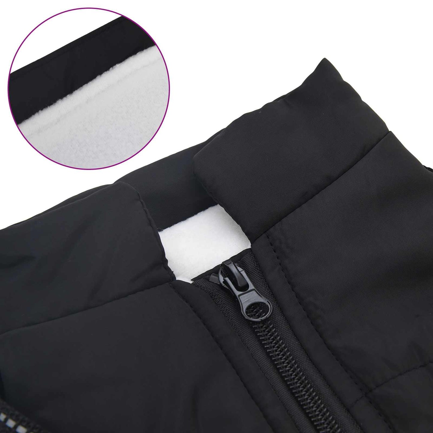Hundejakke Sort L36 Fleece og polyester