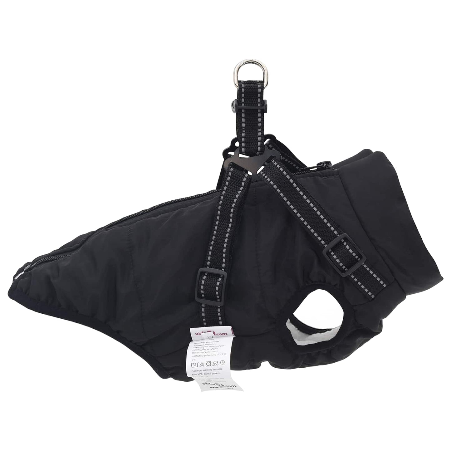 Hundejakke Sort L36 Fleece og polyester