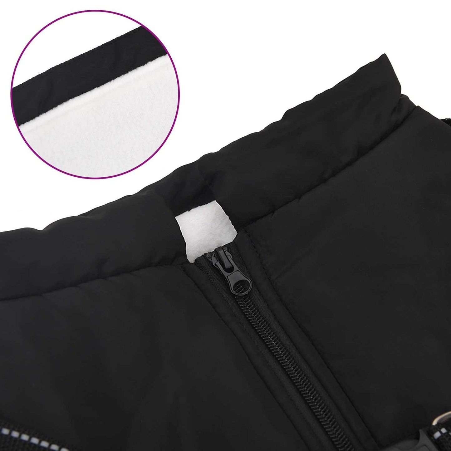 Hundejakke Sort L52 Fleece og polyester