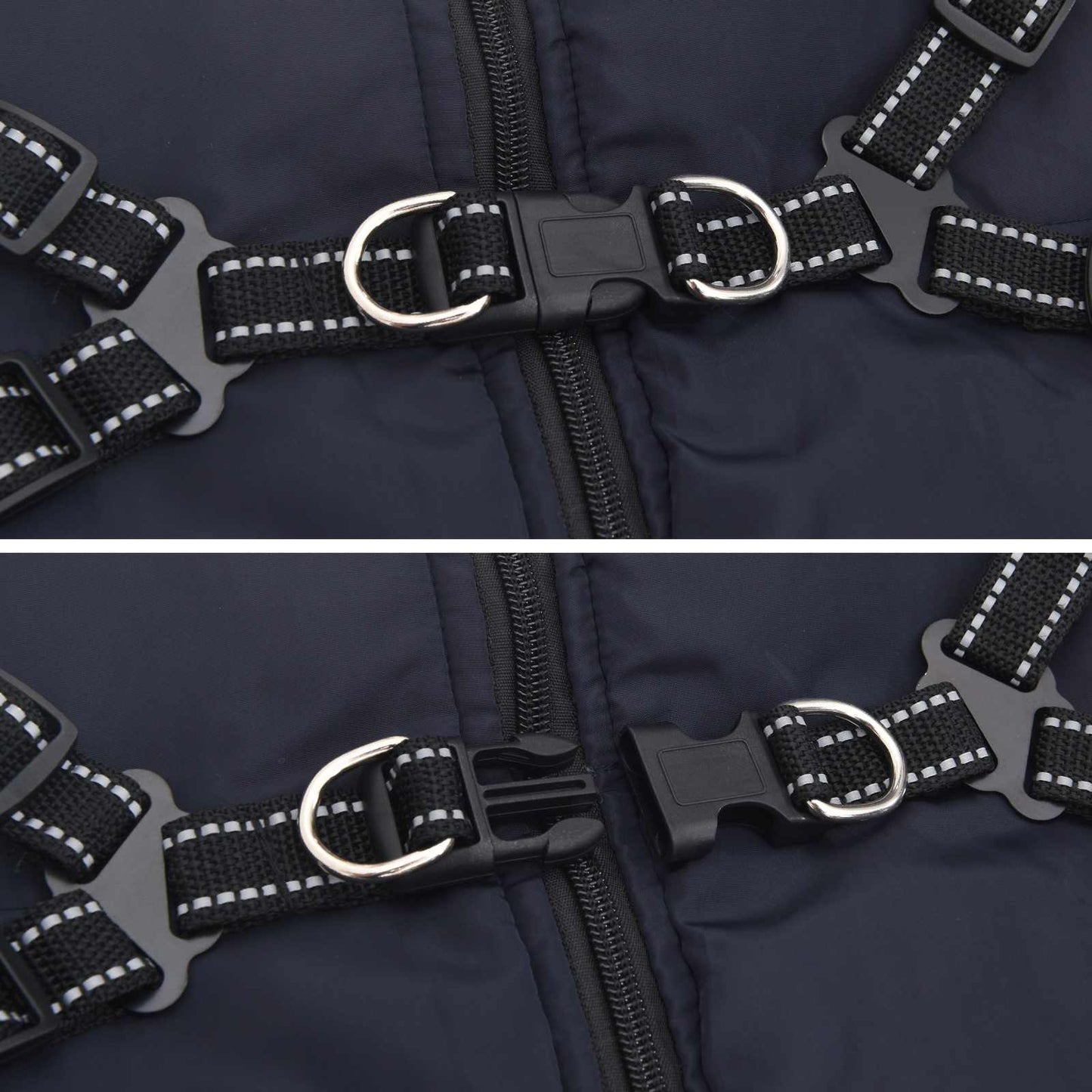 Hundejakke Mørkeblå L48 Fleece og polyester