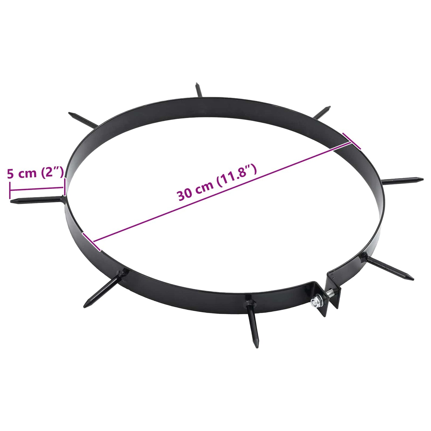 Plæne Aerator Klemme med Spidser 5 pcs Ø 30 cm Stål