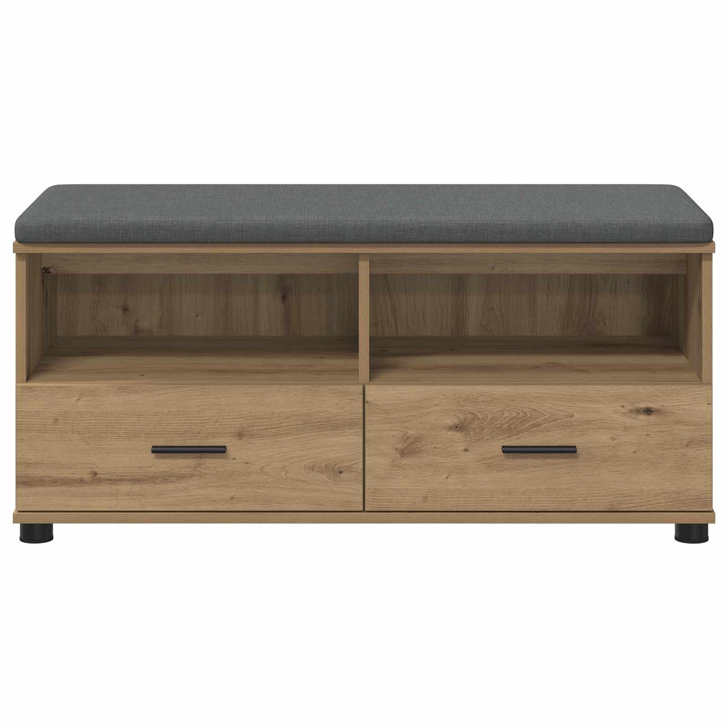Sko bænk med pude Artisan-eg 100 x 38 x 46 cm Konstrueret træ