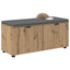 Skobænk med hynde Artisan-eg 100 x 38 x 46 cm Konstrueret træ