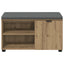 Skobænk med hynde Artisan-eg 80 x 38 x 46 cm Konstrueret træ