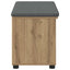 Skobænk med hynde Artisan-eg 80 x 38 x 46 cm Konstrueret træ
