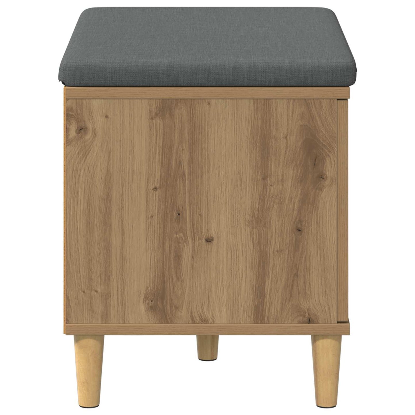 Skobænk med hynde Artisan-eg 60 x 38 x 46 cm Konstrueret træ
