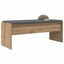 Skobænk med hynde Artisan-eg 103 x 38 x 40 cm Konstrueret træ