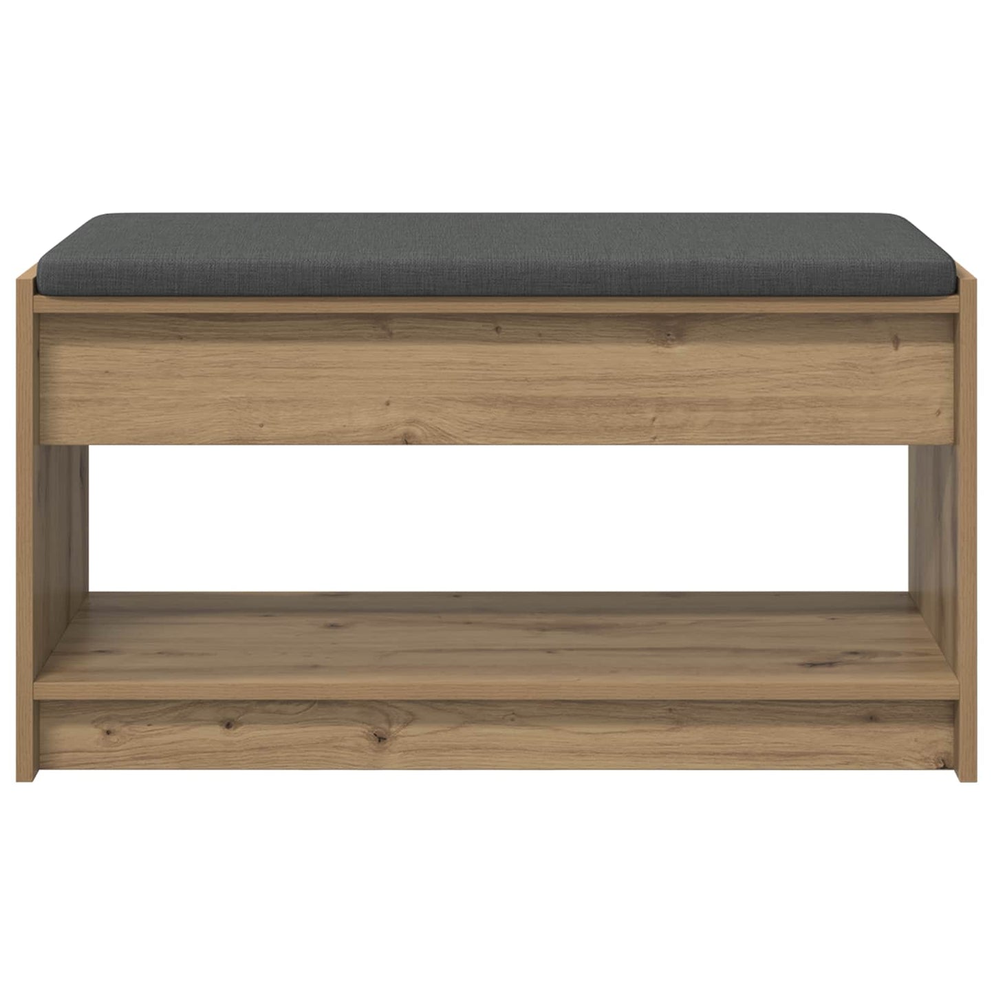 Sko bænk med pude Artisan-eg 83 x 38 x 45 cm Konstrueret træ