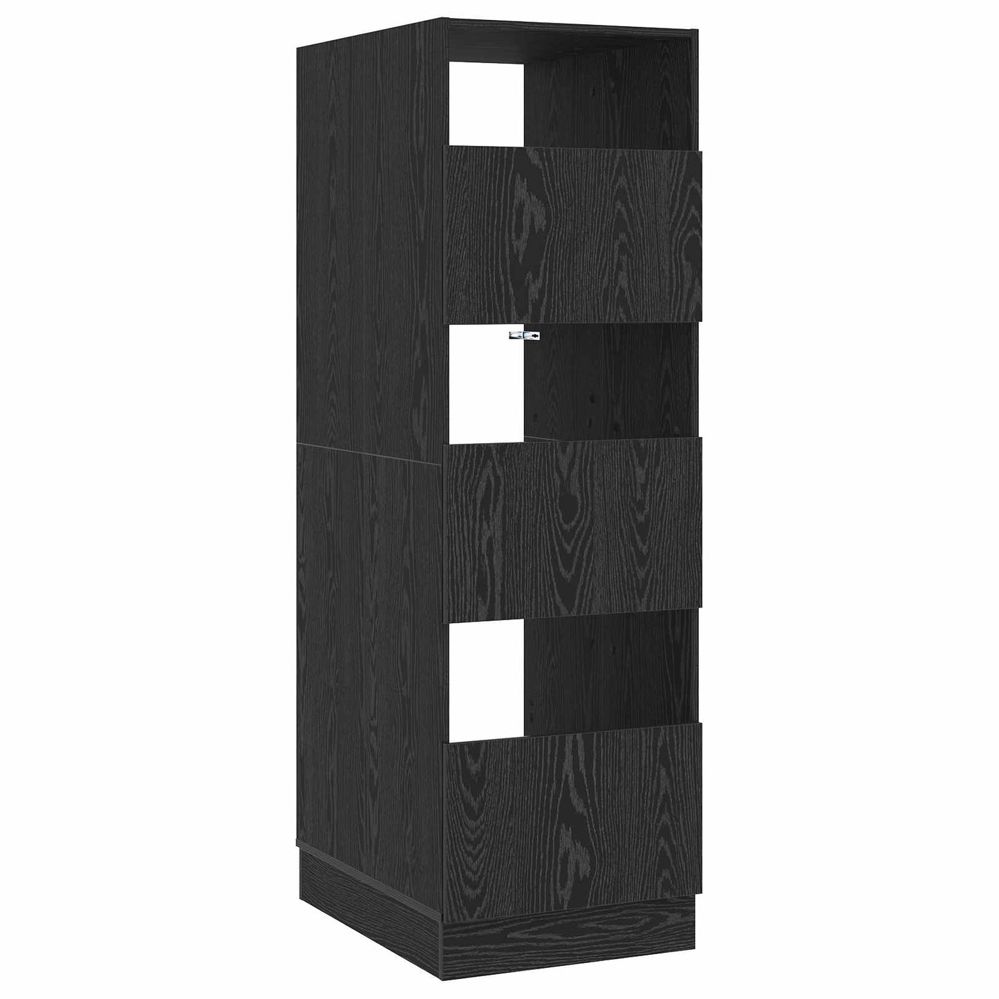 Vaskeskab med dør Sort eg 50 x 68 x 162 cm Konstrueret træ