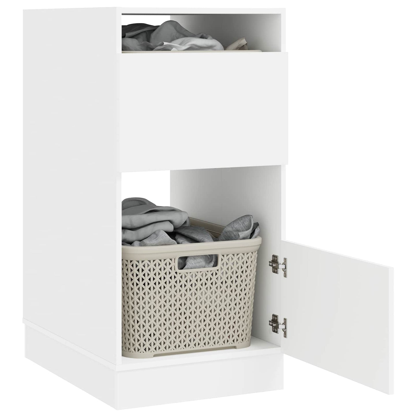 Vaskeskab med opbevaring Hvid 50 x 68 x 102 cm Konstrueret træ