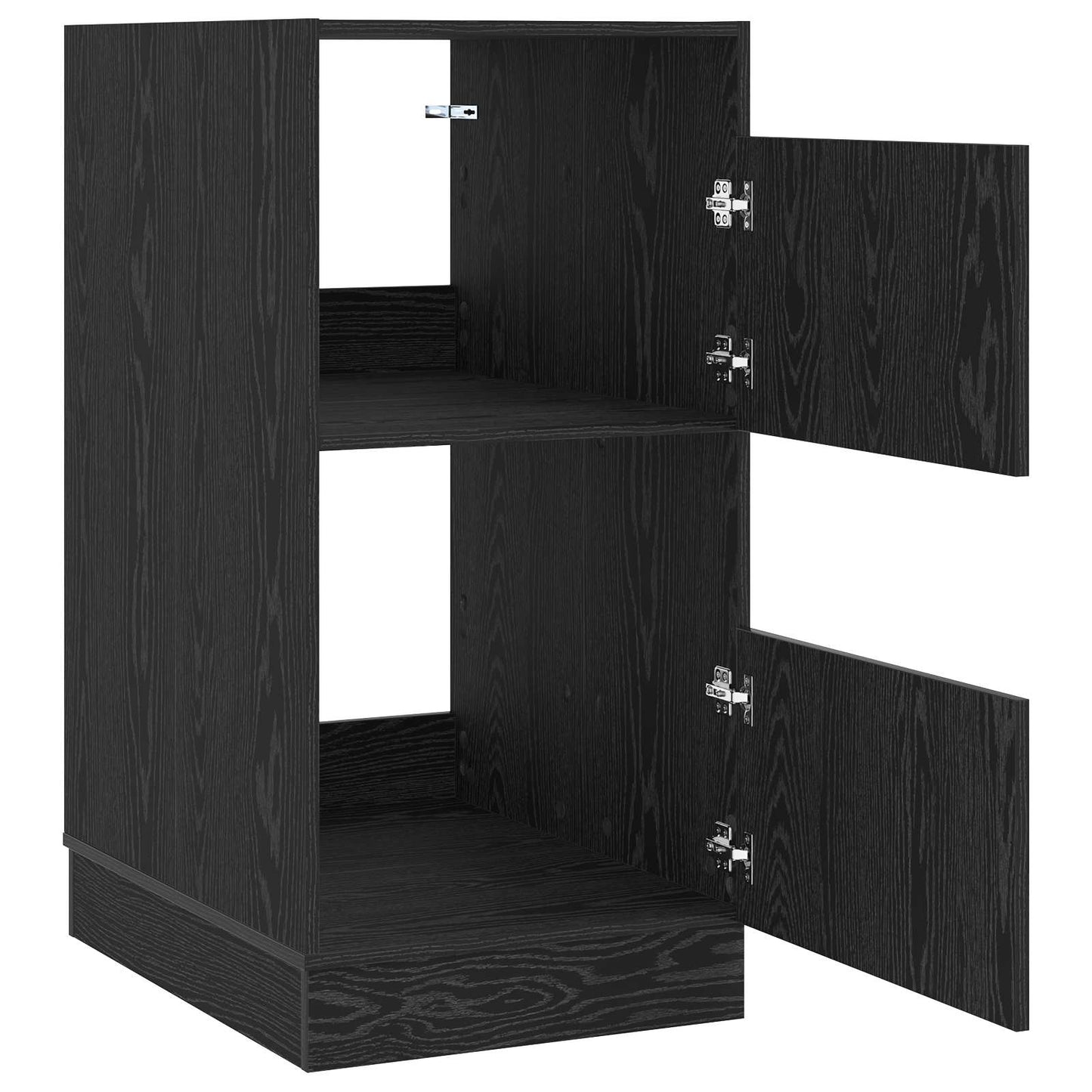 Vaskeskab med dør Sort eg 50 x 68 x 102 cm Konstrueret træ