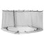 Myggenet til pavillon 220 mesh Sort 3,6 x 3 x 2 m Polyester