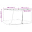 Myggenet til pavillon 220 mesh Sort 3,6 x 3 x 2 m Polyester