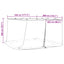 Myggenet til pavillon 220 mesh Sort 4,5 x 3 x 2 m Polyester