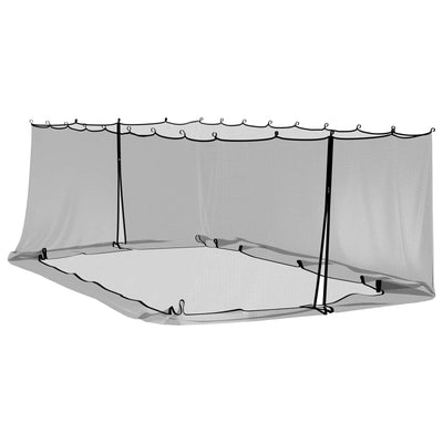 Myggenet til pavillon 220 mesh Sort 6 x 3 x 2 m Polyester
