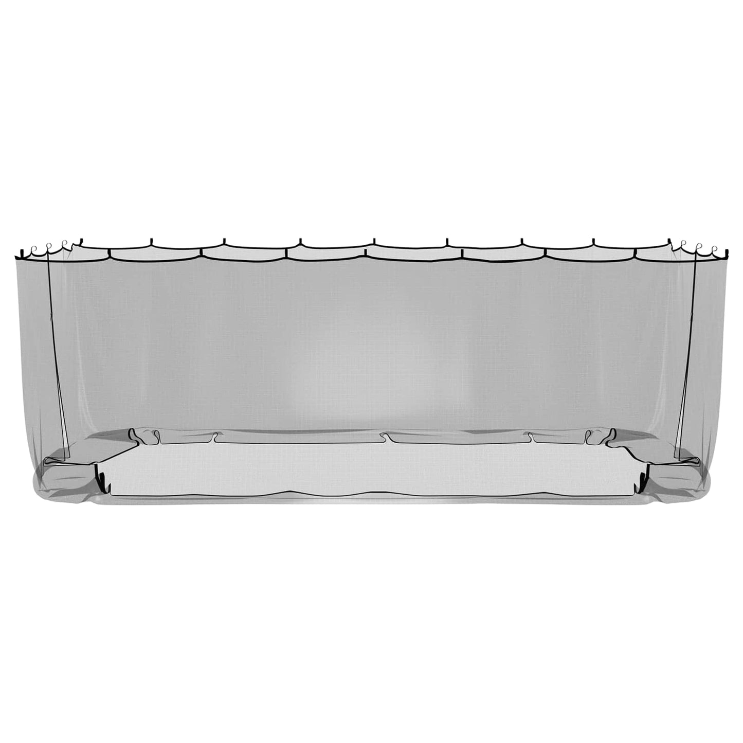 Myggenet til pavillon 220 mesh Sort 6 x 3 x 2 m Polyester