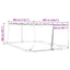 Myggenet til pavillon 220 mesh Sort 6 x 3 x 2 m Polyester