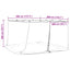 Myggenet til pavillon 220 mesh Hvid 4 x 3 x 2 cm Polyester