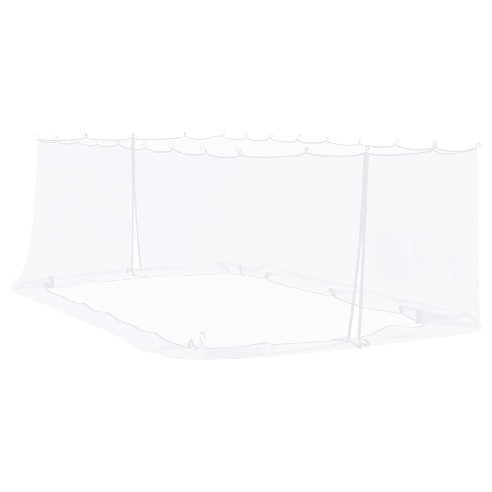 Myggenet til pavillon 220 mesh Hvid 6 x 3 x 2 m Polyester billede