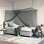 Myggenet til seng 156 mesh Sort 220 x 100 x 150 cm Polyester