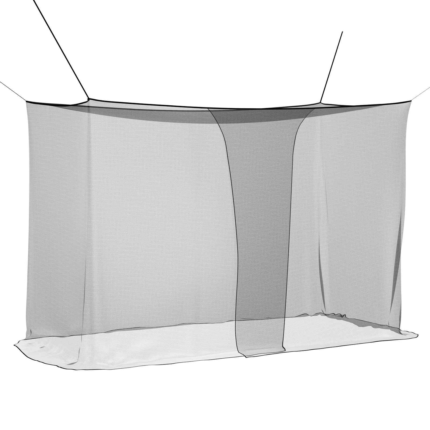 Myggenet til seng 156 mesh Sort 220 x 100 x 150 cm Polyester