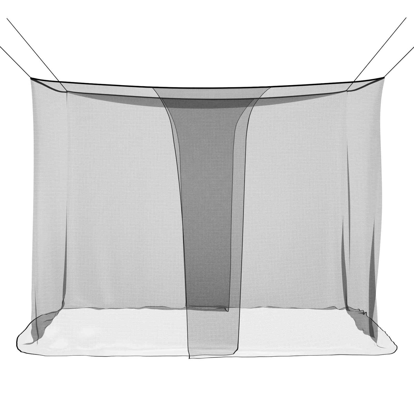 Myggenet til seng 156 mesh Sort 220 x 150 x 180 cm Polyester