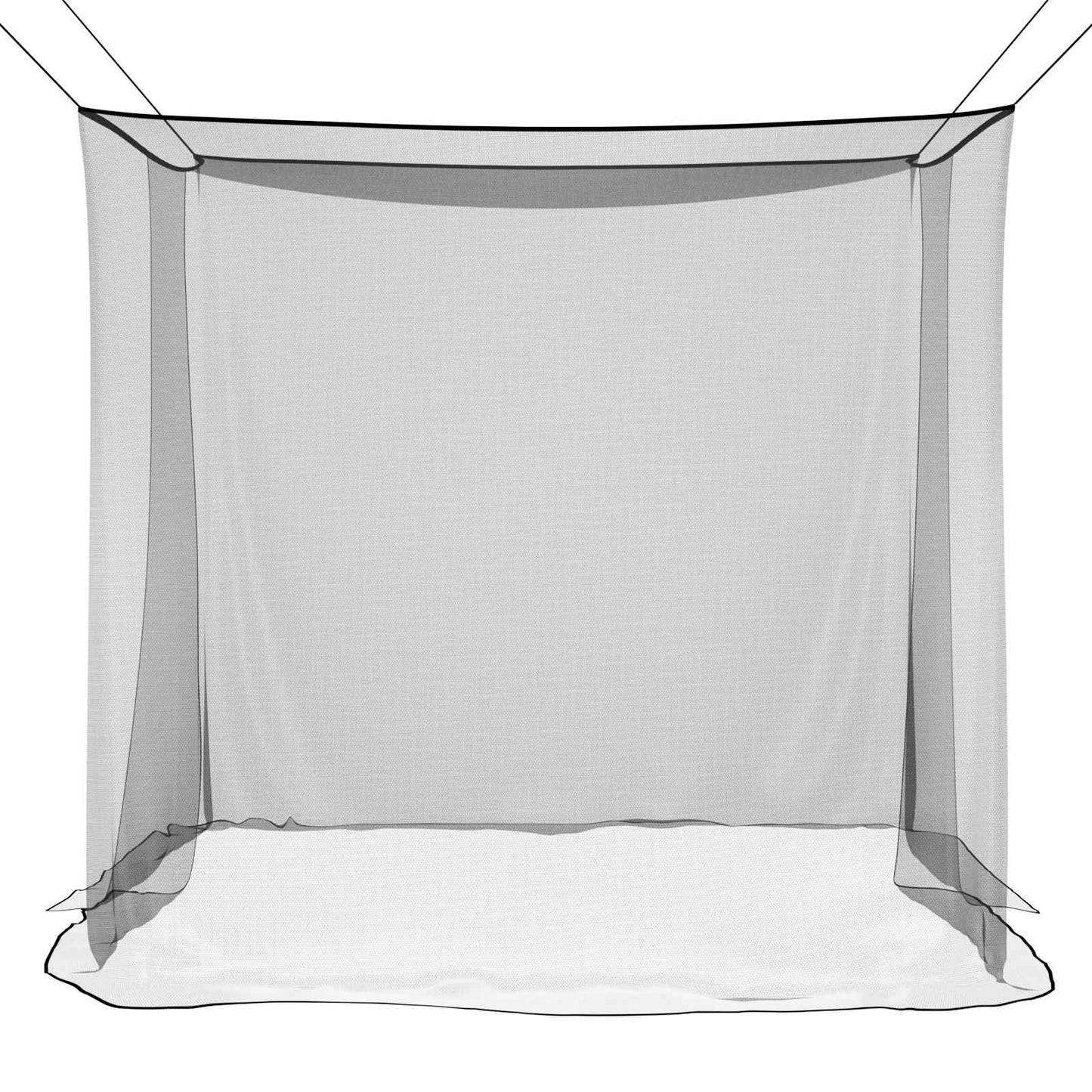 Myggenet til seng 156 mesh Sort 220 x 150 x 180 cm Polyester
