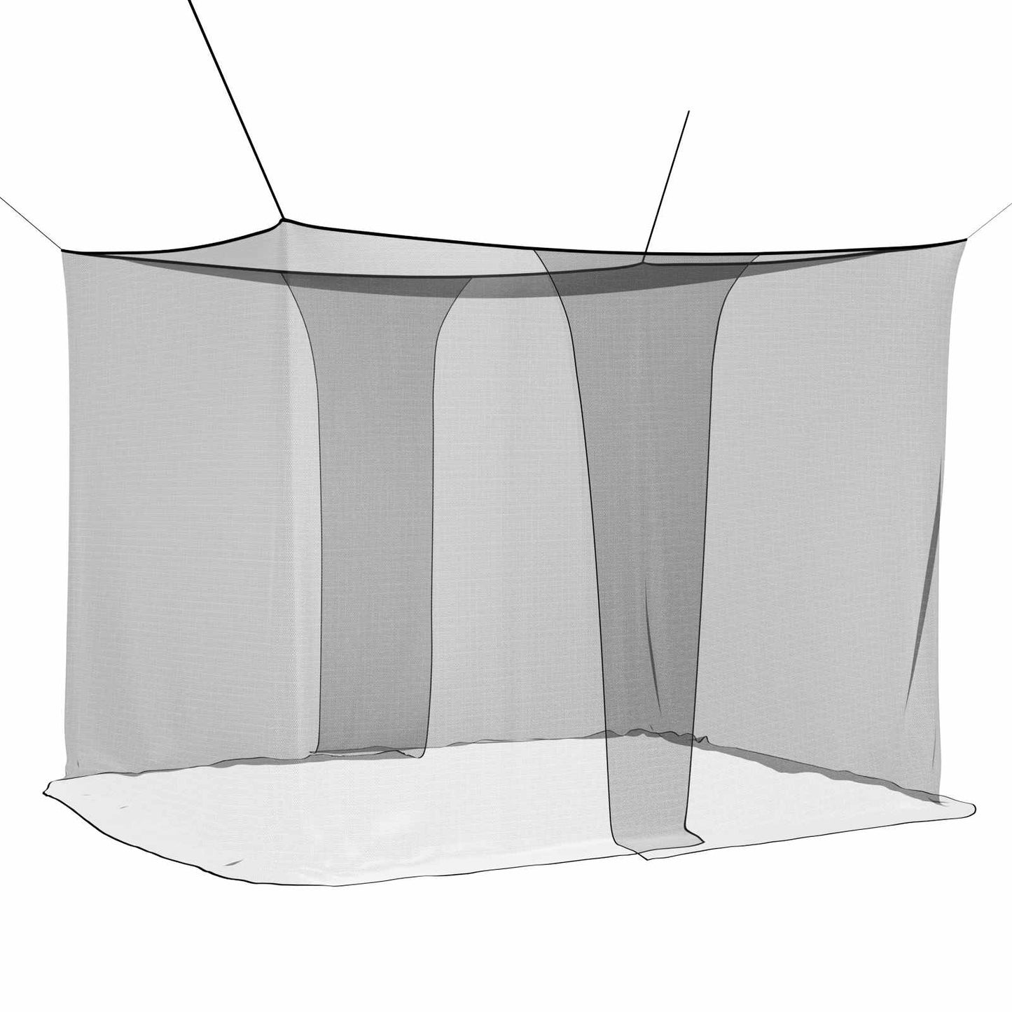 Myggenet til seng 156 mesh Sort 220 x 200 x 210 cm Polyester