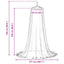 Myggenet til seng 3 pcs 156 mesh Sort Ø56 x 220 cm Polyester