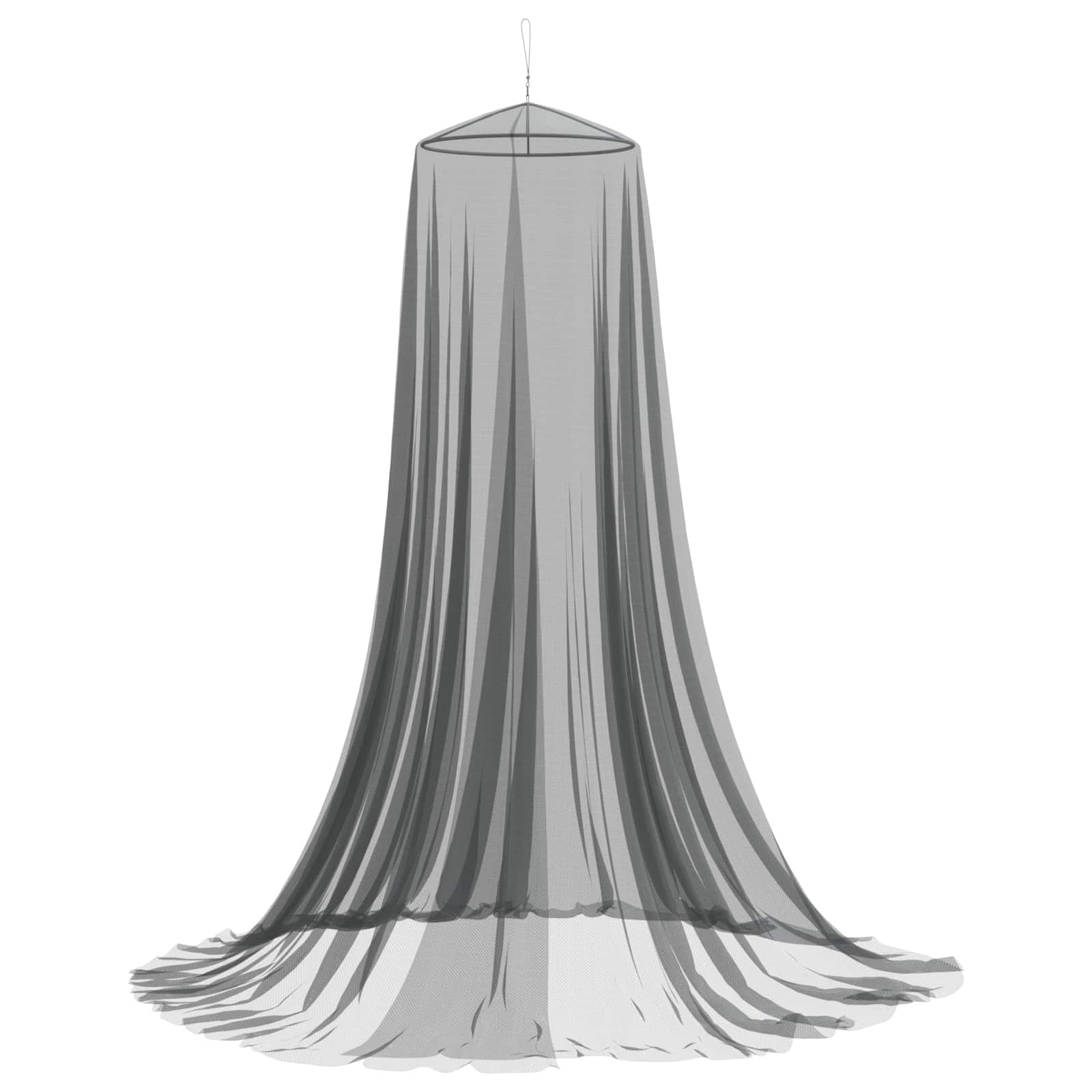 Myggenet til seng 3 pcs 156 mesh Sort Ø56 x 220 cm Polyester billede