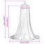 Myggenet til seng 3 pcs 156 mesh Sort Ø56 x 220 cm Polyester